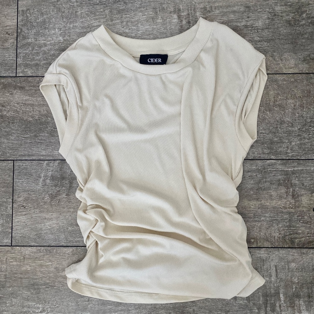 CIDER Business Casual Cream Blouse Size 0XL